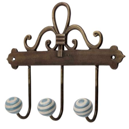 Grey Etched Ceramic Iron Hooks